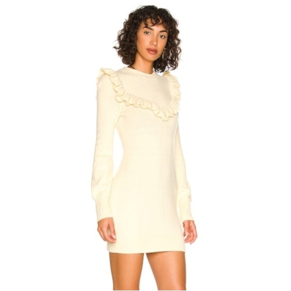 ❤️ NWOT! TULAROSA × REVOLVE DAMIANA KNIT MINI SWEATER DRESS, MEDIUM - Picture 4 of 13